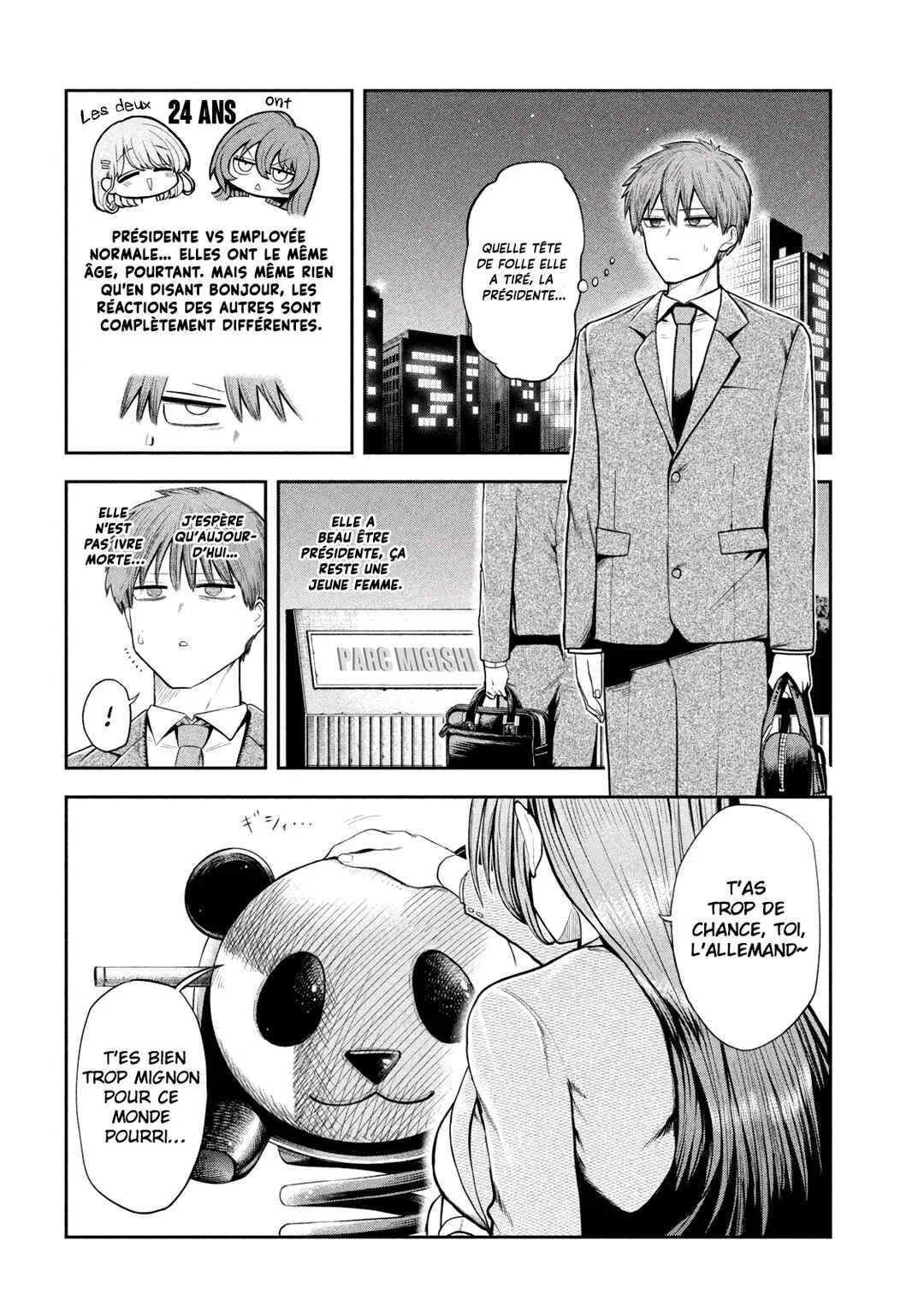 Shachou to Sake to Hoshi Chapitre 3: La présidente et le panda - Page 6