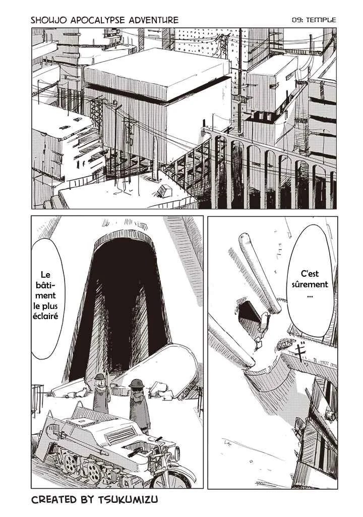 Shoujo Shuumatsu Ryoukou Chapitre 10: Temple - Page 1