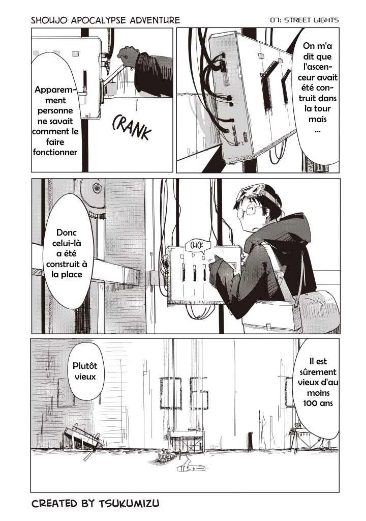 Shoujo Shuumatsu Ryoukou Chapitre 8: Lampadaires - Page 1