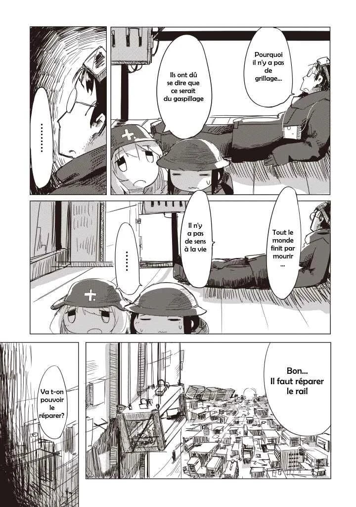 Shoujo Shuumatsu Ryoukou Chapitre 8: Lampadaires - Page 13