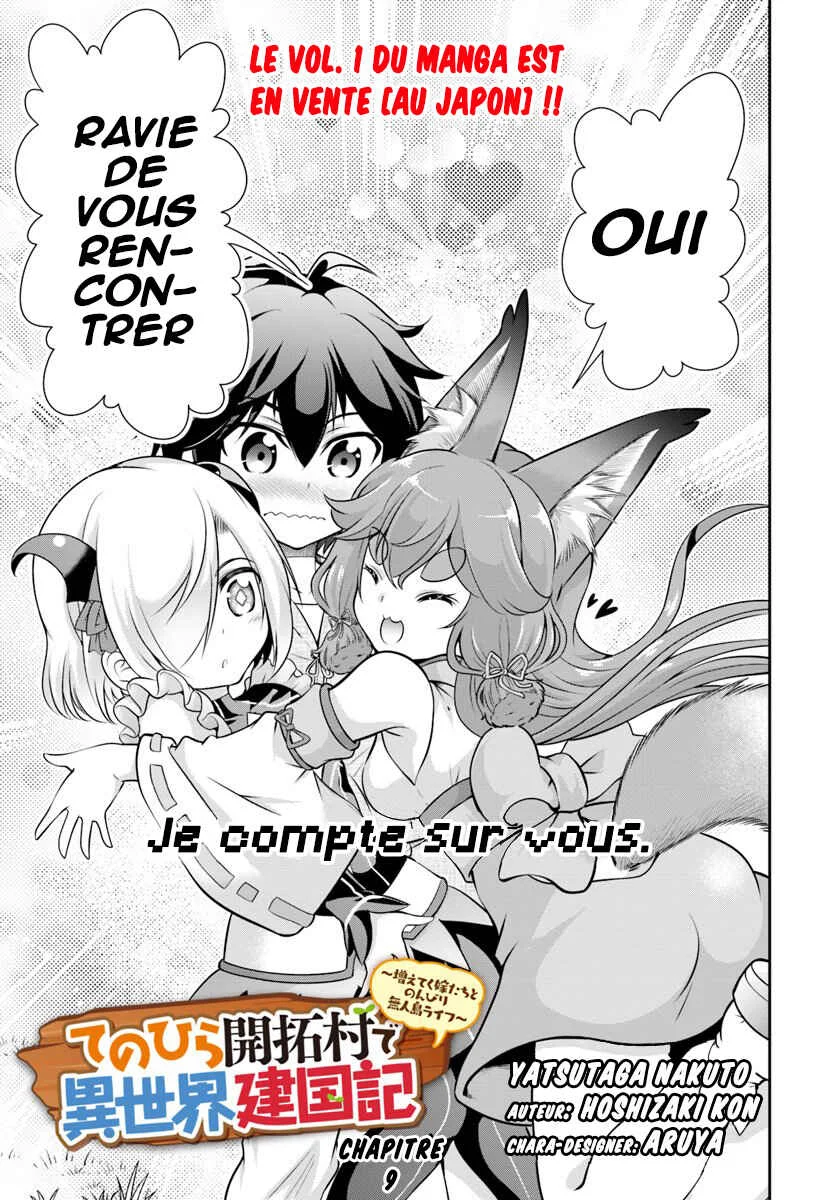 Tenohira Kaitaku Mura de Isekai Kenkokuki ~Fueteku Yome-tachi to Nonbiri Mujintou Life~ Chapitre 9 - Page 3
