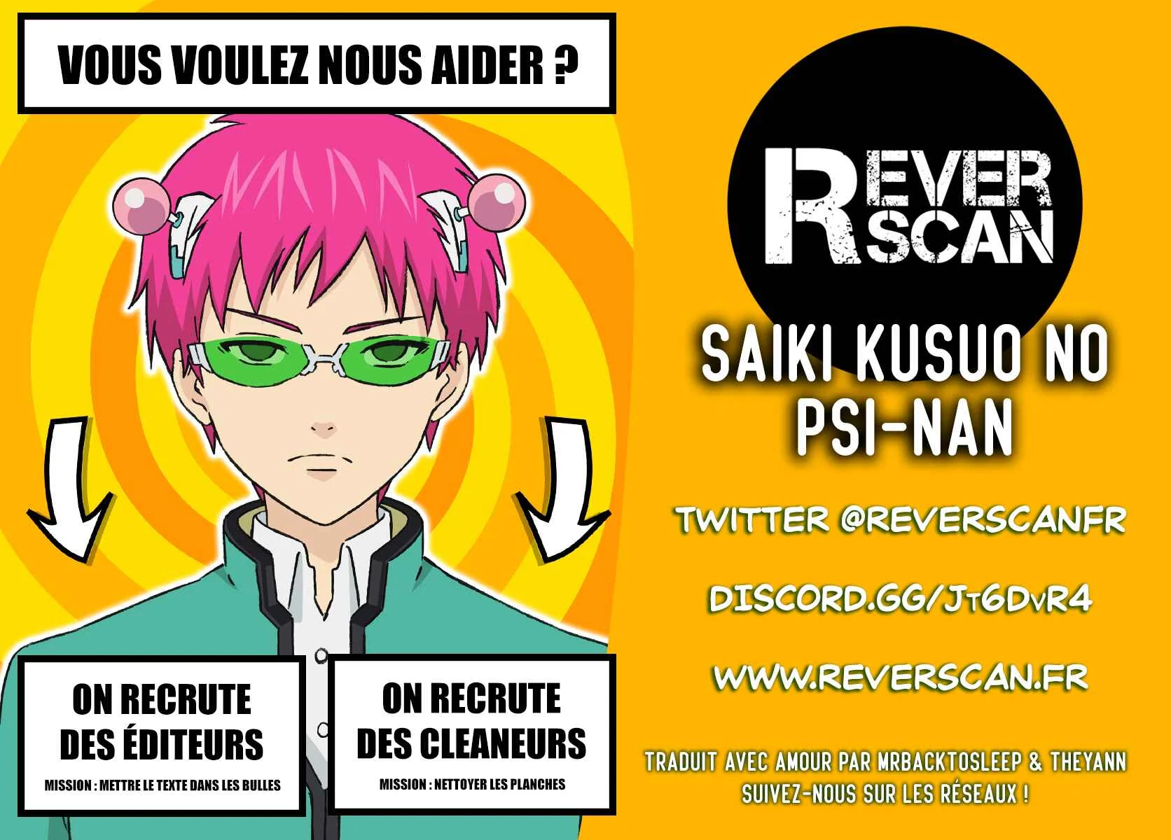 The Disastrous Life of Saiki K. Chapitre 19: Hairo Kineshi part à la rePSIrche de bois - Page 7