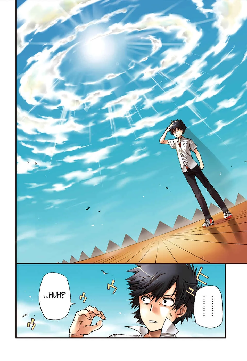 Toaru Majutsu no Heavy Zashiki Warashi ga Kantan na Satsujinhi no Konkatsu Jijou Chapitre 1: Une bataille dans autre monde qui commence par le "malheur" habituel de Kamijou Touma - Page 2