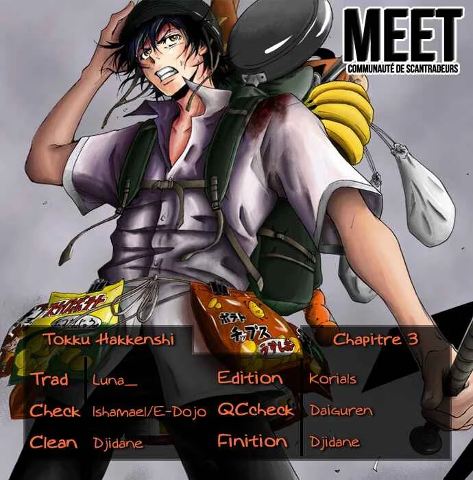 Tokku Hakkenshi [code:T-8] Chapitre 3: La chose qui rampe vers la surface (3) - Page 1