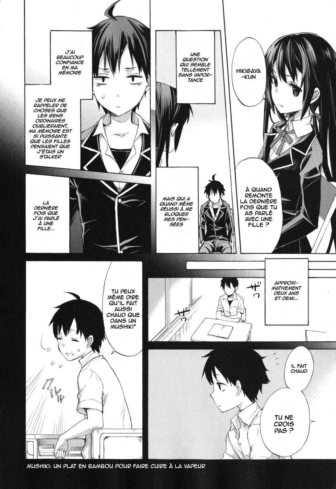 Yahari Ore no Seishun Love Come wa Machigatteiru.: Monologue Chapitre 1 - Page 29
