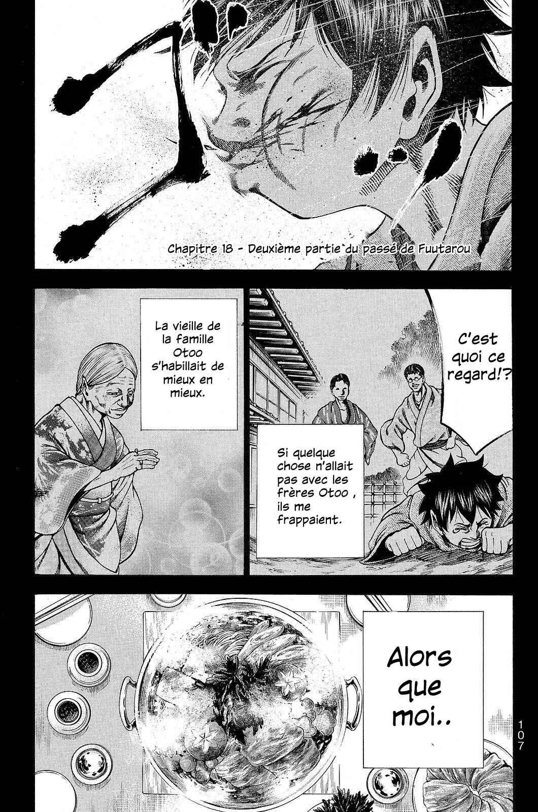 Yukikaze White Wind: The Legend of Meiji Era Martial Arts Chapitre 18: Chapitre 18 - Deuxième partie du passé de Fuutarou - Page 1