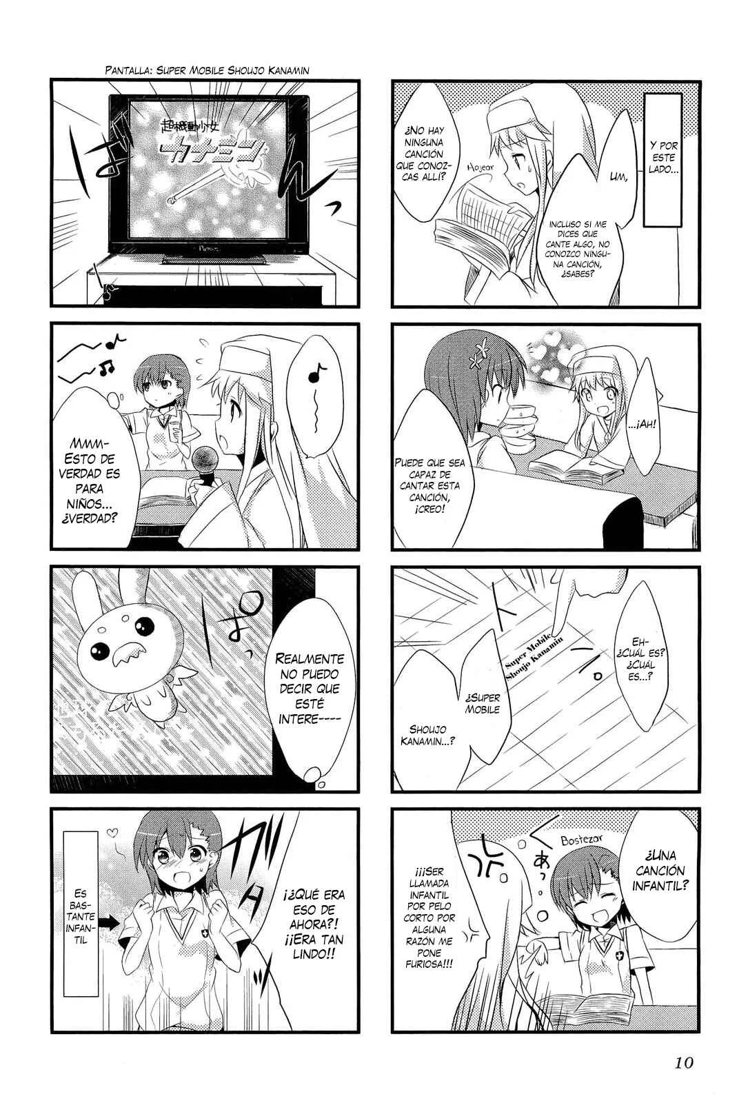4-koma Koushiki Anthology - Toaru Kagaku no Railgun x Toaru Majutsu no Index Capítulo 1: In de Railgun (por Mishima Kurone) - Page 11