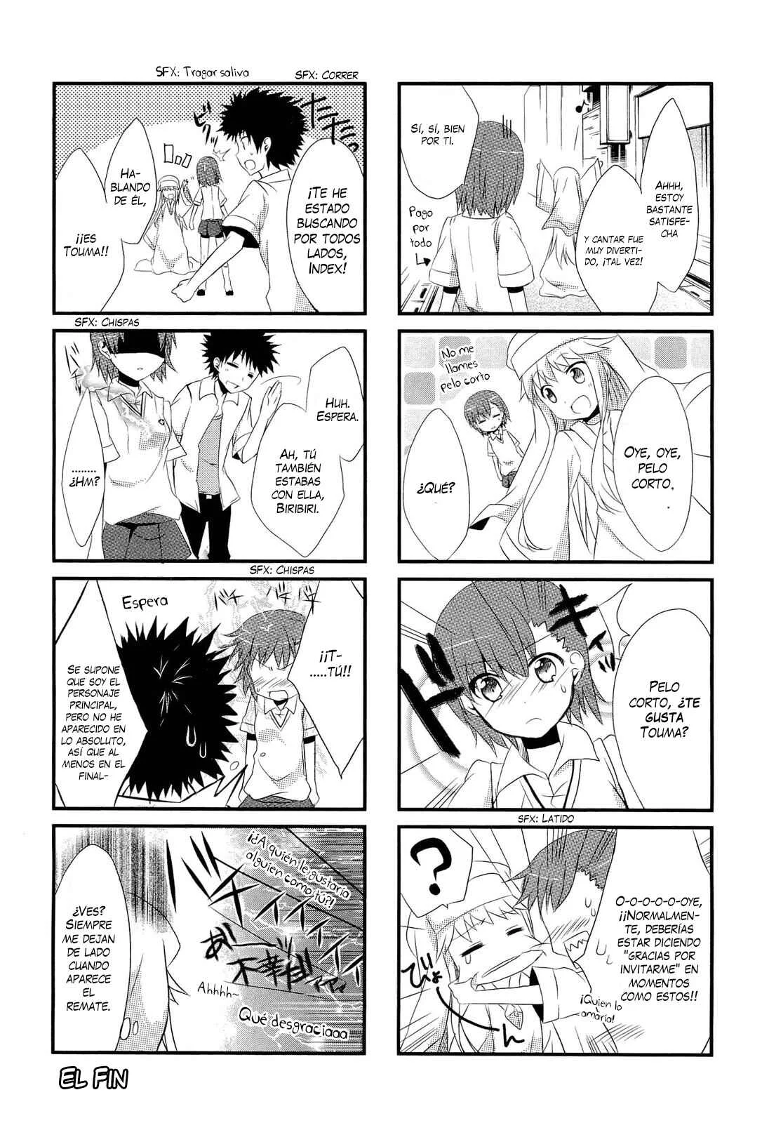 4-koma Koushiki Anthology - Toaru Kagaku no Railgun x Toaru Majutsu no Index Capítulo 1: In de Railgun (por Mishima Kurone) - Page 12