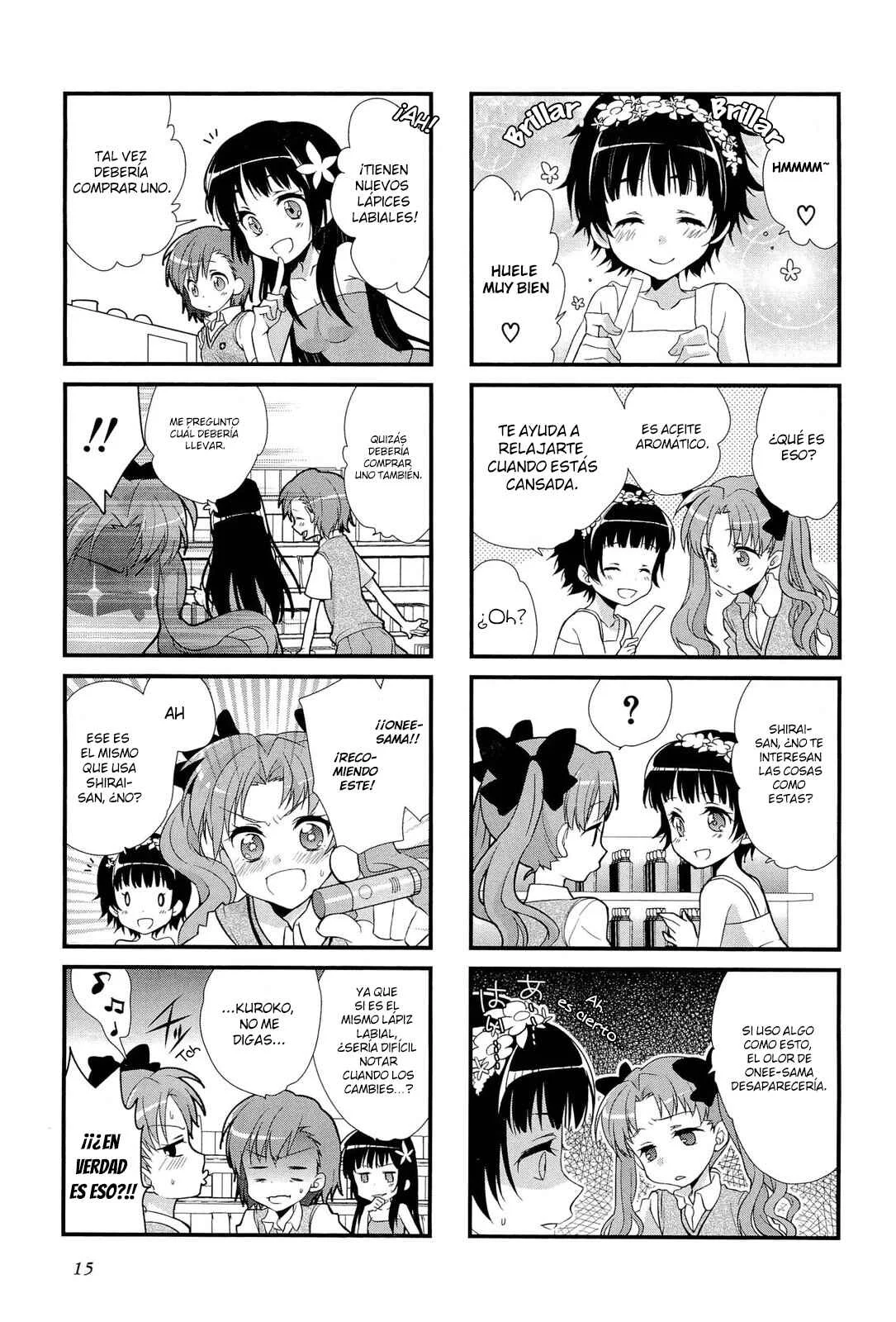 4-koma Koushiki Anthology - Toaru Kagaku no Railgun x Toaru Majutsu no Index Capítulo 2: Te quiero, te quiero, te quiero mucho Onee-sama - Page 4