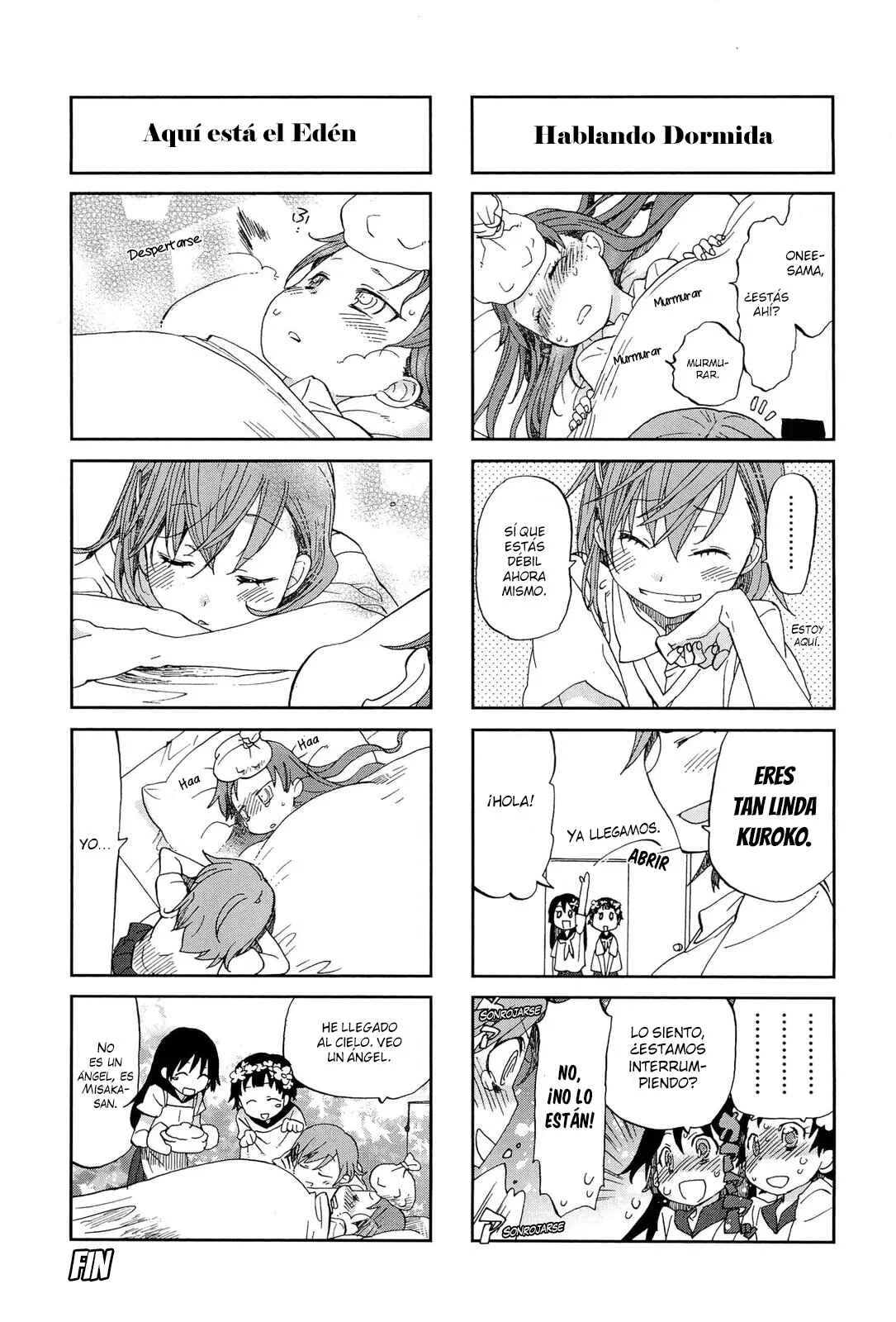 4-koma Koushiki Anthology - Toaru Kagaku no Railgun x Toaru Majutsu no Index Capítulo 3: El Boleto de Ida al Edén de al Lado - Page 8