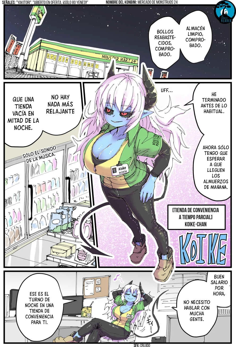 A Blue-Skinned Convenience Store Worker and Her Pals Capítulo 1 - Page 2