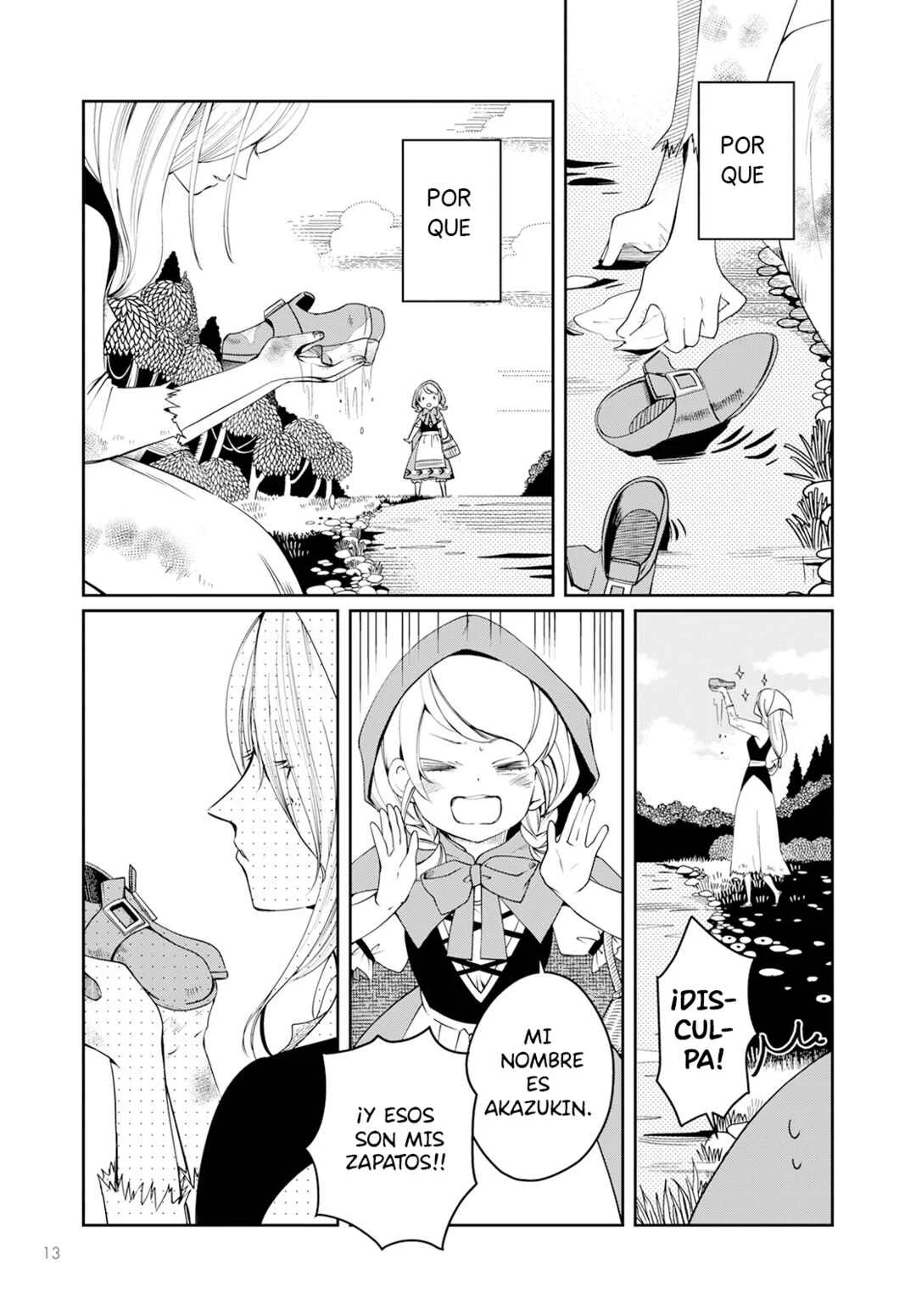 Akazukin, Tabi no Tochuu de Shitai to Deau. Capítulo 1: La complice de la zapatilla de cristal - Page 8