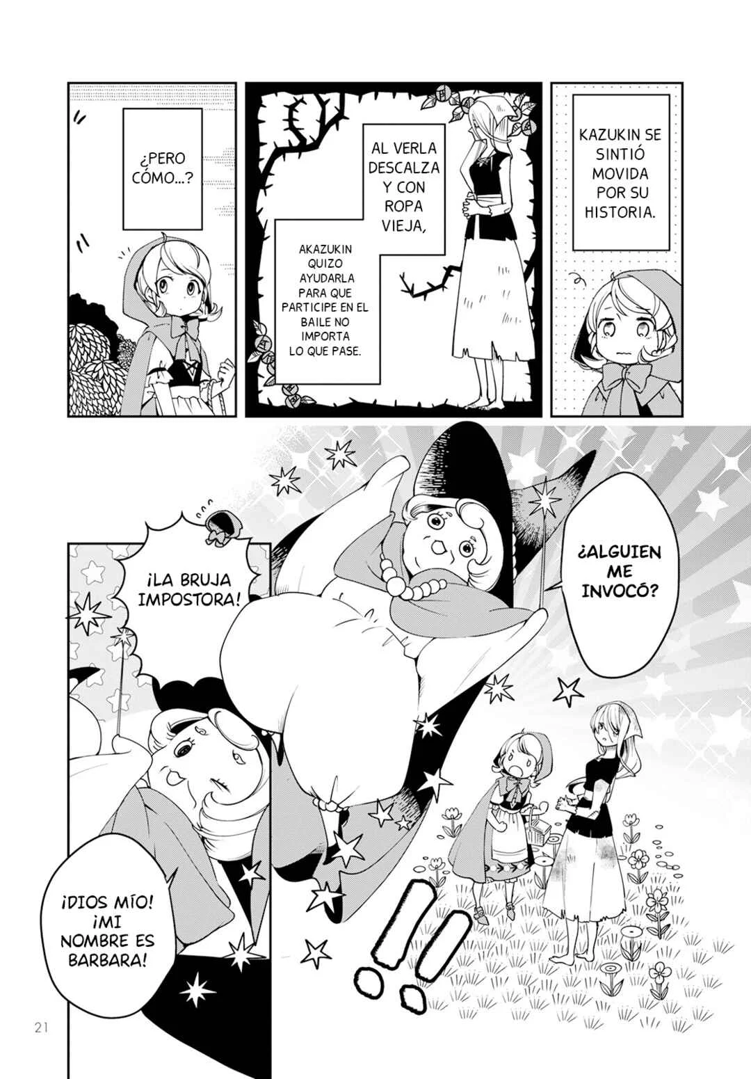 Akazukin, Tabi no Tochuu de Shitai to Deau. Capítulo 1: La complice de la zapatilla de cristal - Page 16