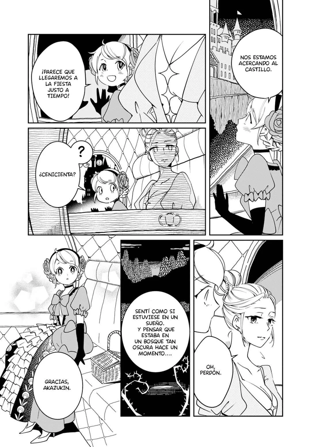Akazukin, Tabi no Tochuu de Shitai to Deau. Capítulo 1: La complice de la zapatilla de cristal - Page 22