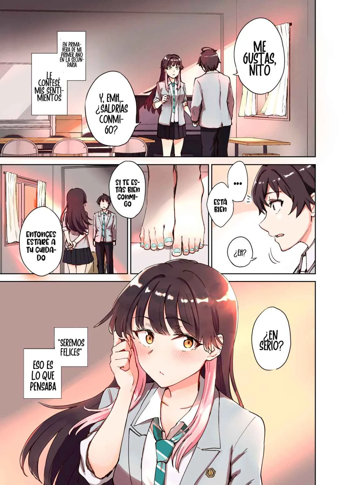 Ashita, Hadashi de Koi. Capítulo 1: De vuelta al inicio  - Page 1
