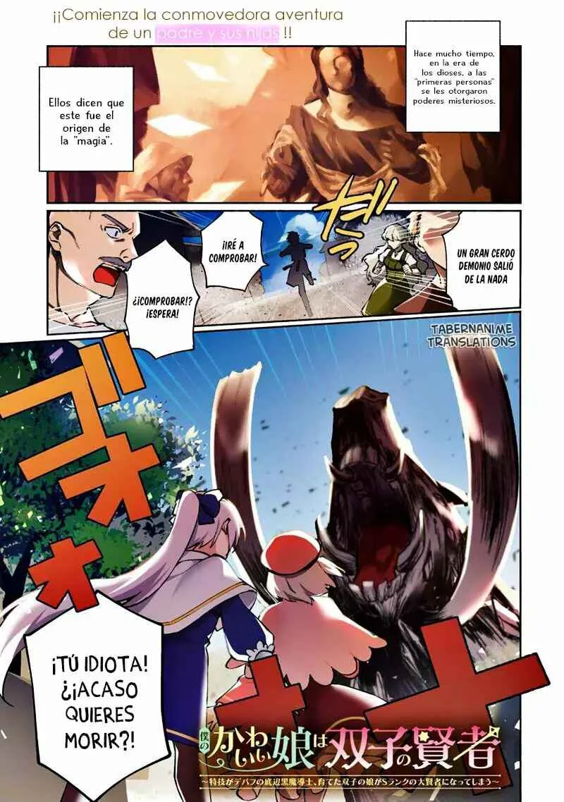 Boku no Kawaii Musume wa Futago no Kenja: Tokugi ga Debuff no Teihen Kuro Madoushi, Sodateta Futago no Musume ga S-Rank no Dai Kenja ni Natteshimau Capítulo 1 - Page 2