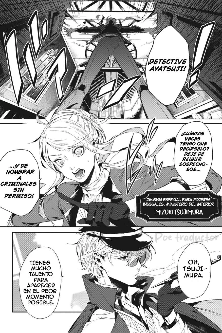 Bungo Stray Dogs Gaiden - Ayatsuji Yukito VS. Kyougoku Natsuhiko Capítulo 1: "La antigua catedral del barranco" - Page 11