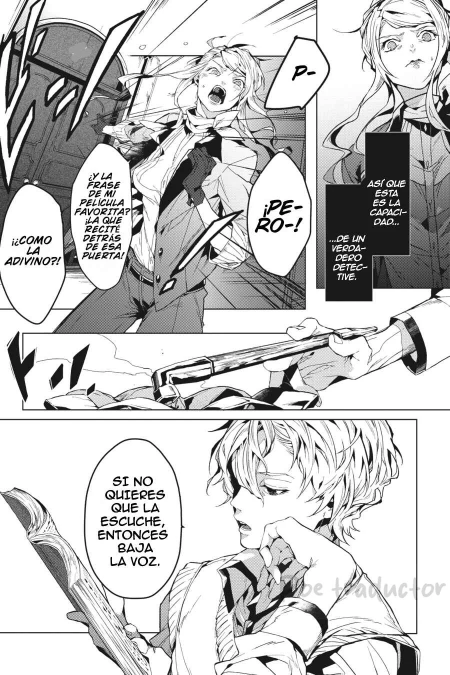 Bungo Stray Dogs Gaiden - Ayatsuji Yukito VS. Kyougoku Natsuhiko Capítulo 2: "Frente a la base secreta de la división especial (Mañana/soleado)" - Page 20