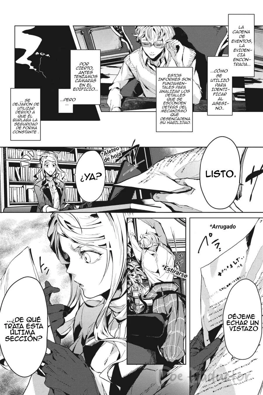 Bungo Stray Dogs Gaiden - Ayatsuji Yukito VS. Kyougoku Natsuhiko Capítulo 2: "Frente a la base secreta de la división especial (Mañana/soleado)" - Page 23