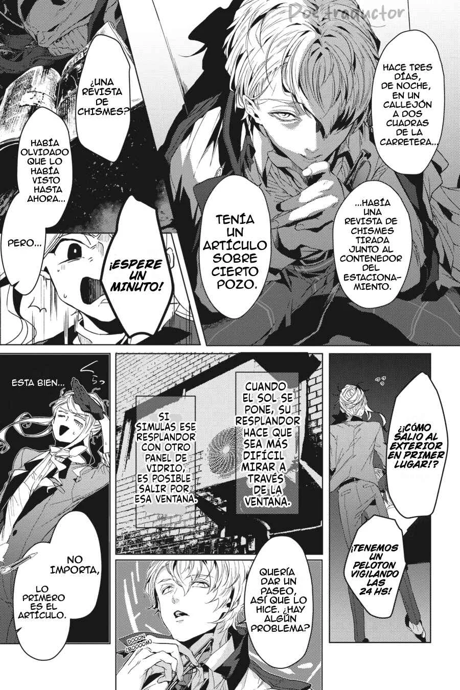 Bungo Stray Dogs Gaiden - Ayatsuji Yukito VS. Kyougoku Natsuhiko Capítulo 2: "Frente a la base secreta de la división especial (Mañana/soleado)" - Page 32