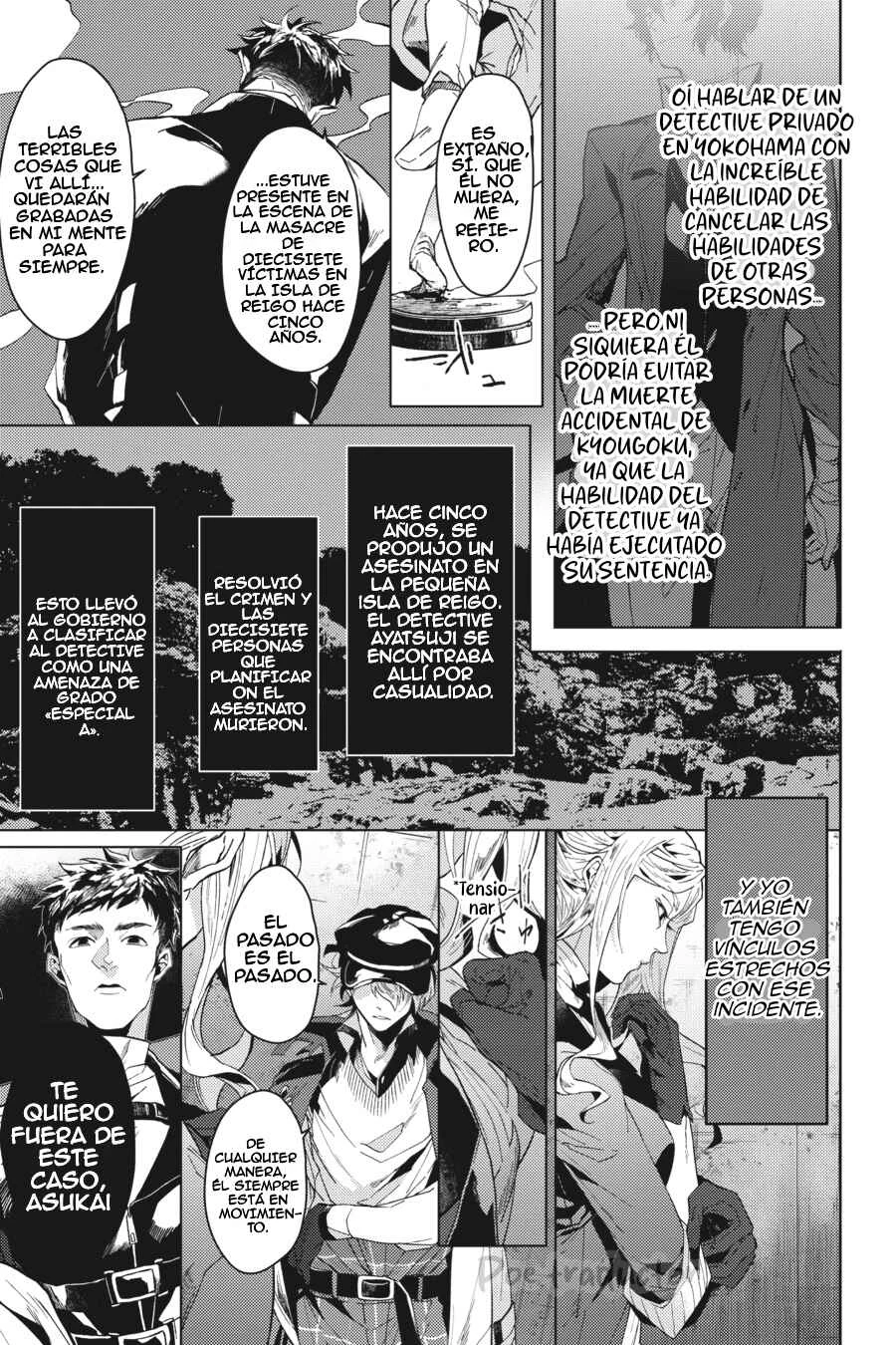 Bungo Stray Dogs Gaiden - Ayatsuji Yukito VS. Kyougoku Natsuhiko Capítulo 3.2: "Pantano (Tarde/Nublado) Pt2" - Page 15