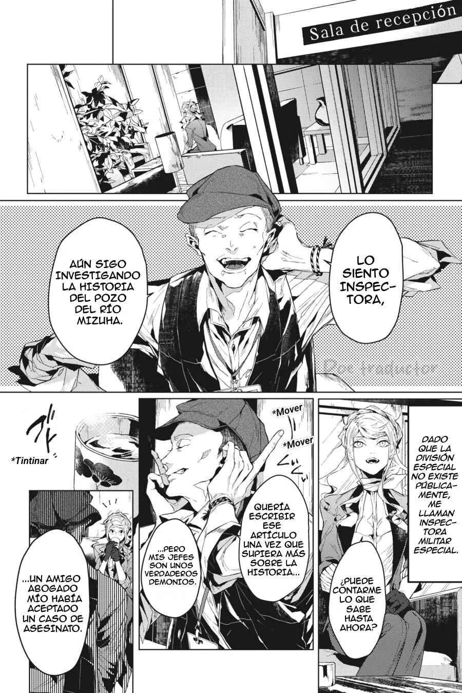 Bungo Stray Dogs Gaiden - Ayatsuji Yukito VS. Kyougoku Natsuhiko Capítulo 3: "Pantano (Tarde/Nublado)" - Page 5