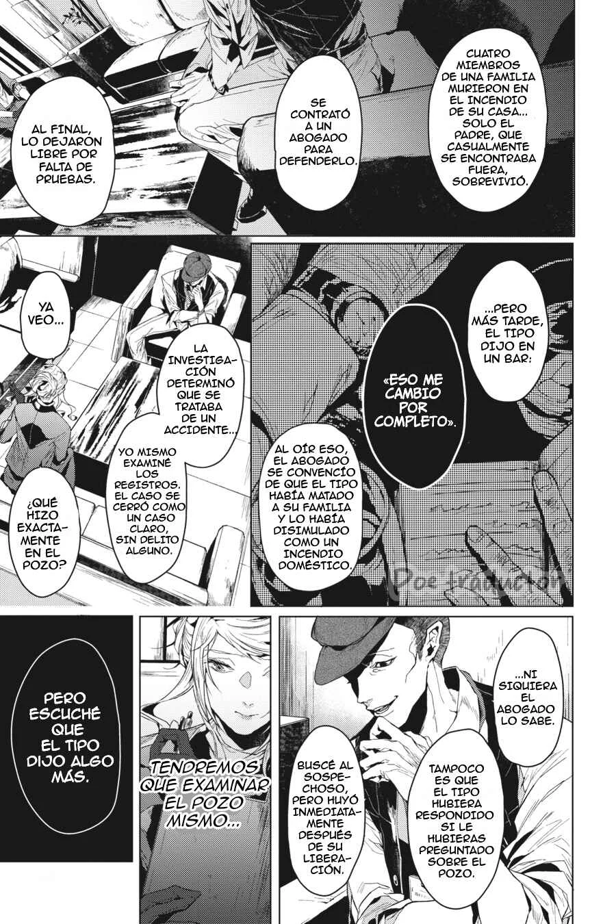 Bungo Stray Dogs Gaiden - Ayatsuji Yukito VS. Kyougoku Natsuhiko Capítulo 3: "Pantano (Tarde/Nublado)" - Page 6