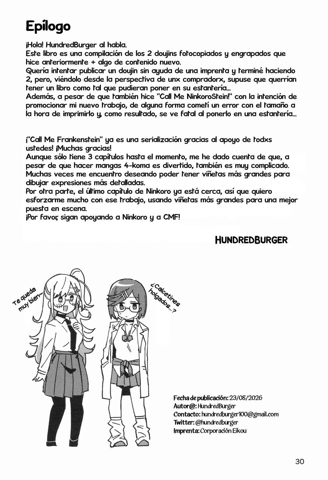 Call Me Frankenstein Capítulo 3.5: Call Me NinkoroStein (2) - Page 4