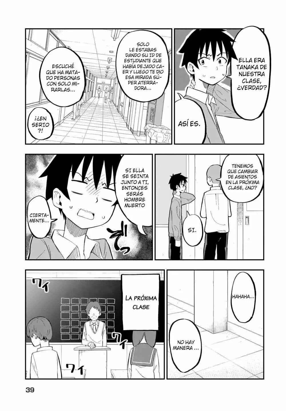 Classmate no Tanaka-san wa Sugoku Kowai Capítulo 1 - Page 4