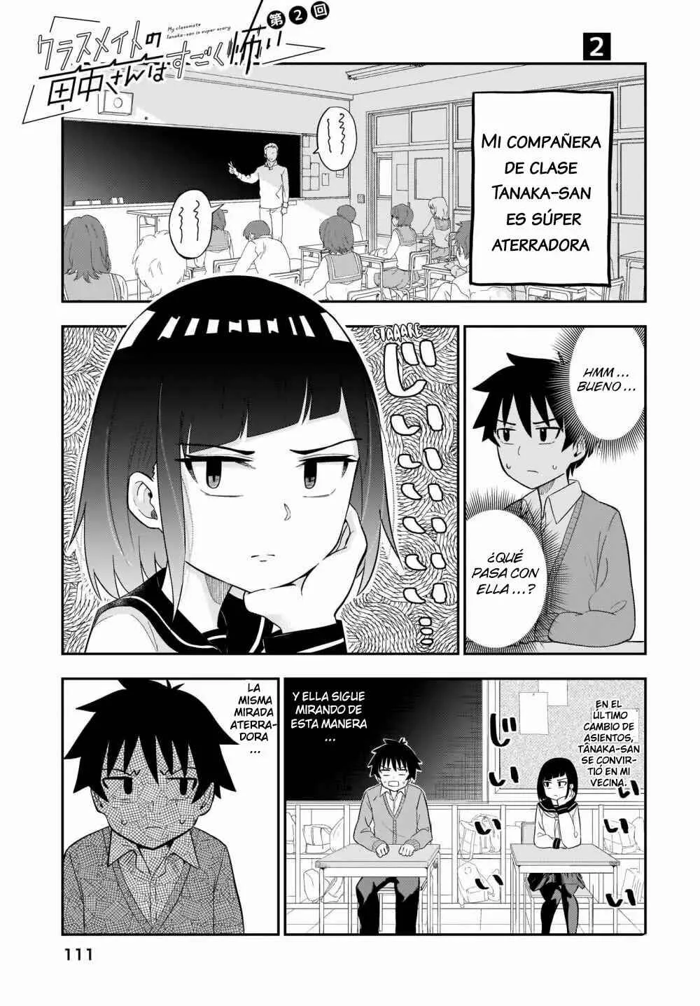 Classmate no Tanaka-san wa Sugoku Kowai Capítulo 2 - Page 2