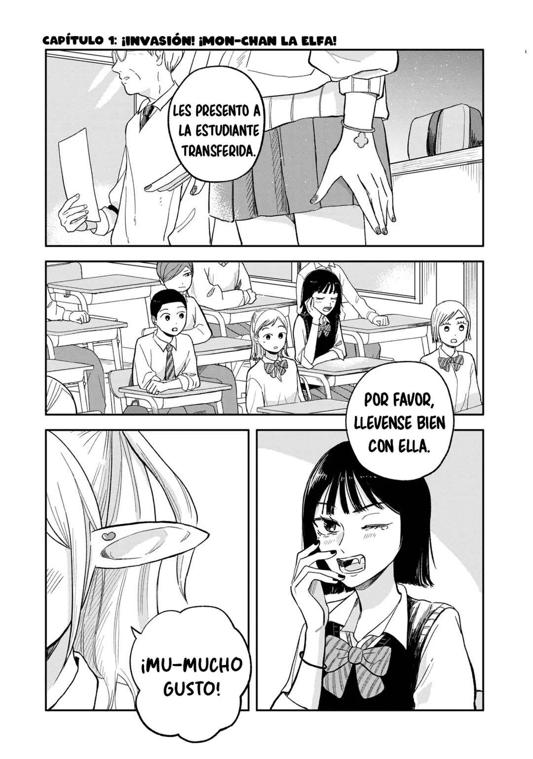 Elf no Mon-chan Kokosei!! Capítulo 1: ¡Invasión! ¡Mon-chan la elfa! - Page 3