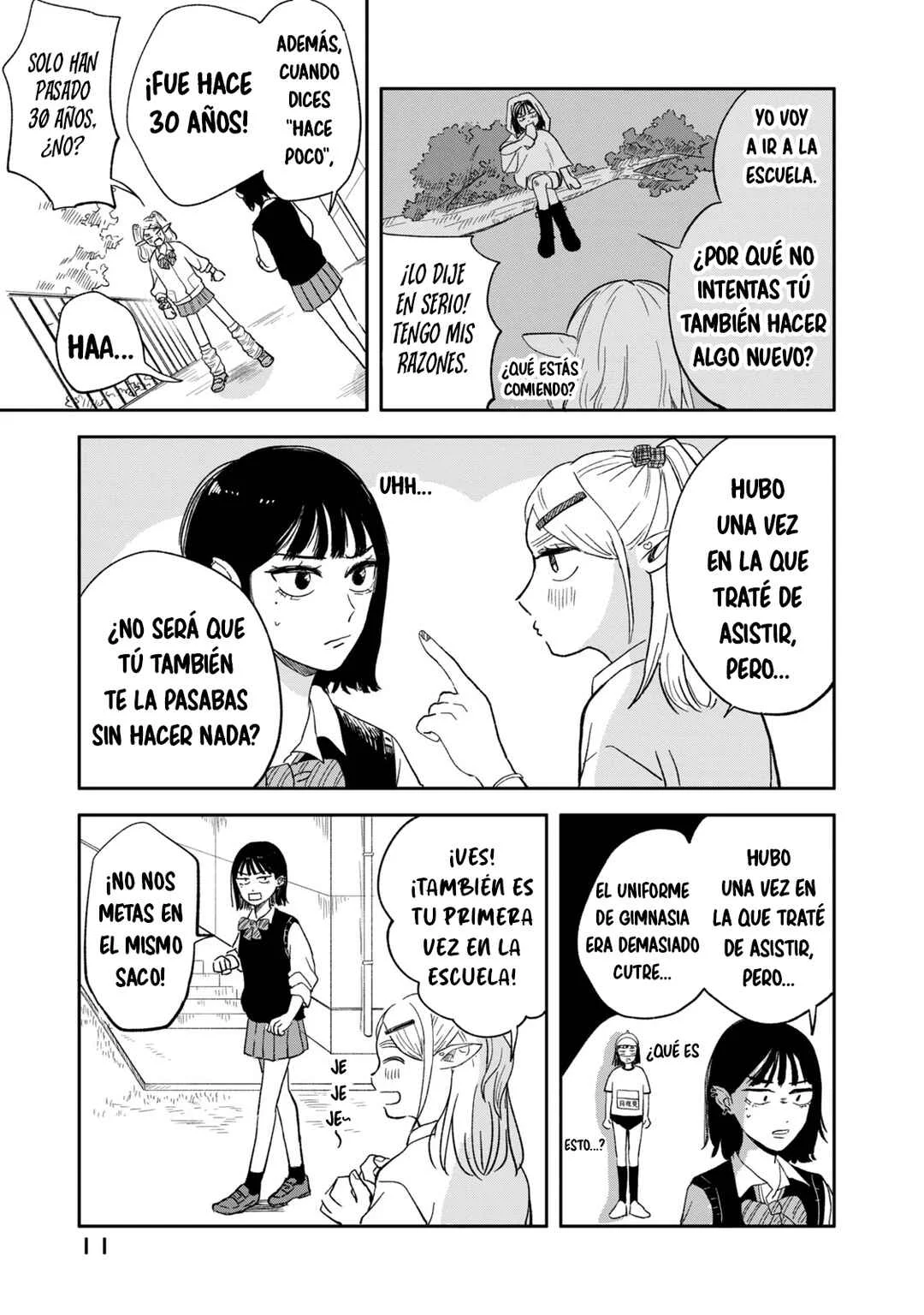 Elf no Mon-chan Kokosei!! Capítulo 1: ¡Invasión! ¡Mon-chan la elfa! - Page 9