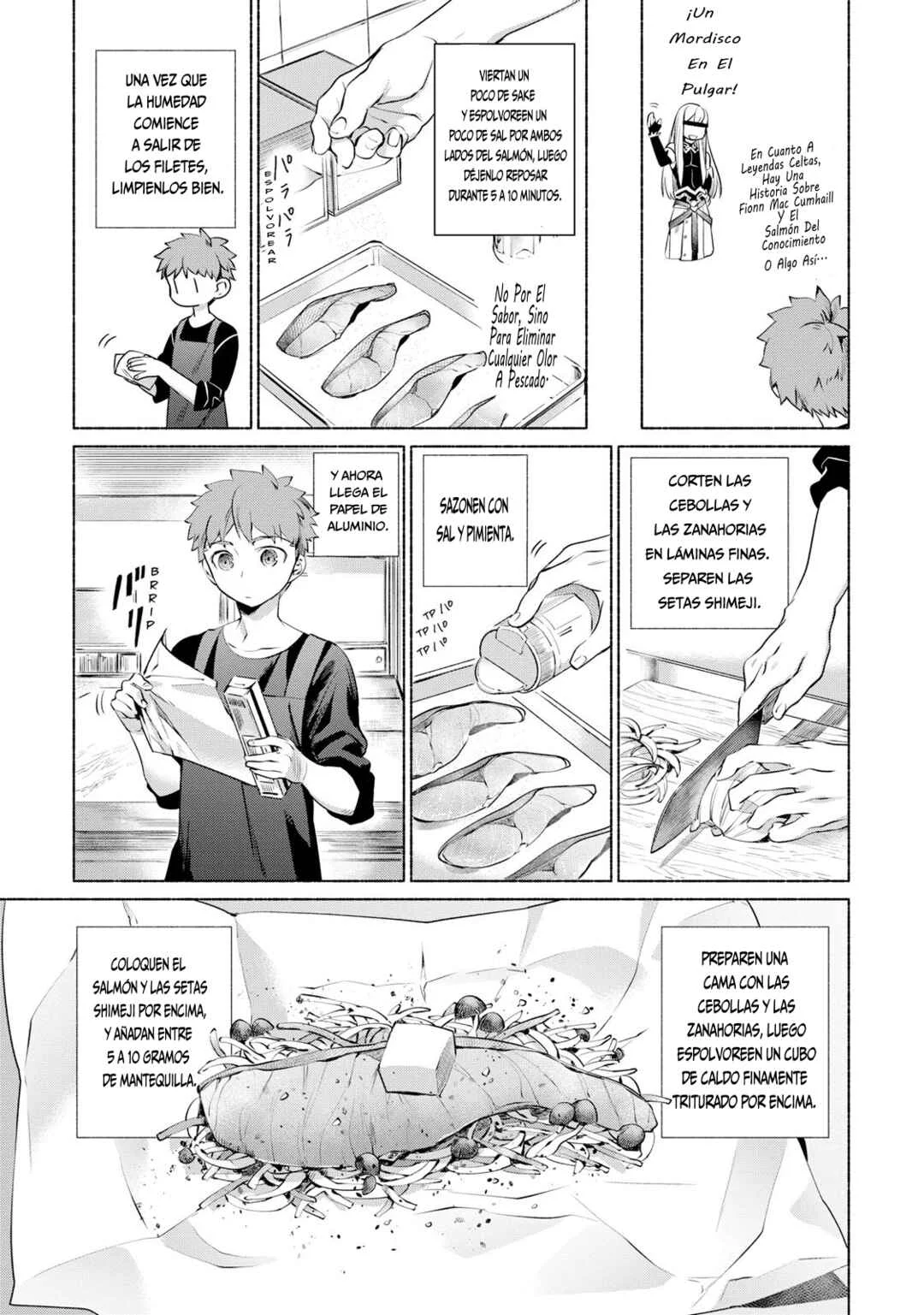 Emiya-san Chi no Kyou no Gohan Capítulo 2: Salmón y champiñones mantecosos en papel de aluminio - Page 6