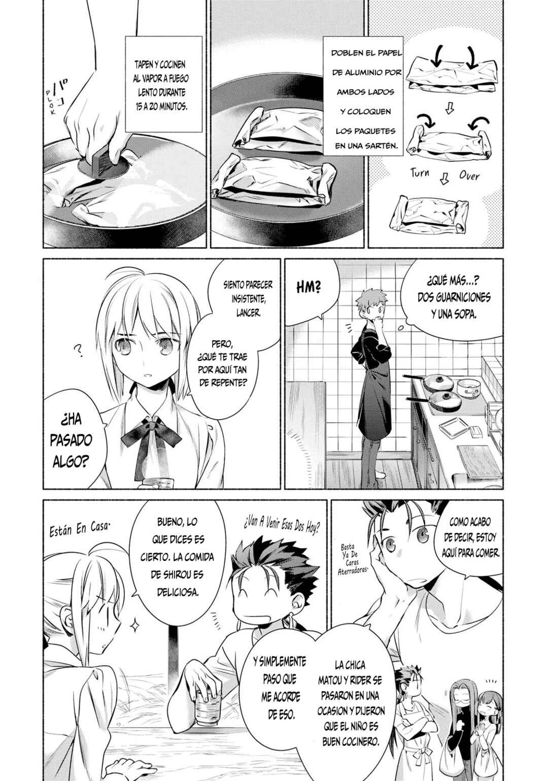 Emiya-san Chi no Kyou no Gohan Capítulo 2: Salmón y champiñones mantecosos en papel de aluminio - Page 7