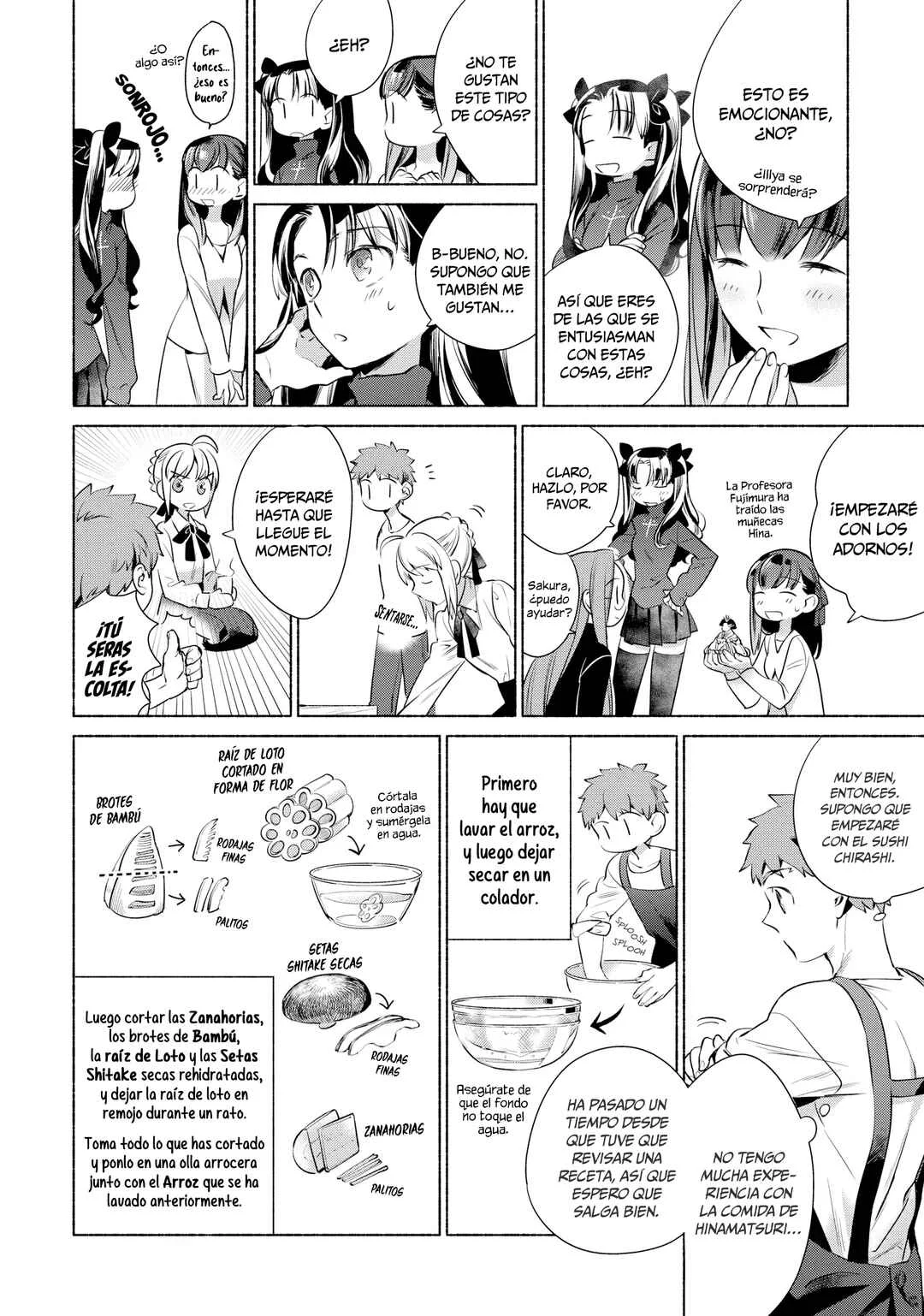 Emiya-san Chi no Kyou no Gohan Capítulo 3: Sushi Primaveral - Page 7