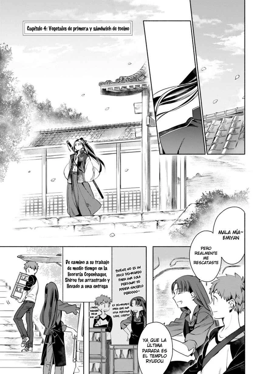 Emiya-san Chi no Kyou no Gohan Capítulo 4: Vegetales de primavera y sandwich de tocino  - Page 2
