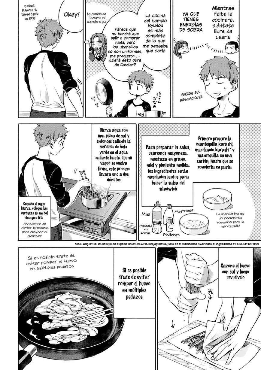 Emiya-san Chi no Kyou no Gohan Capítulo 4: Vegetales de primavera y sandwich de tocino  - Page 5