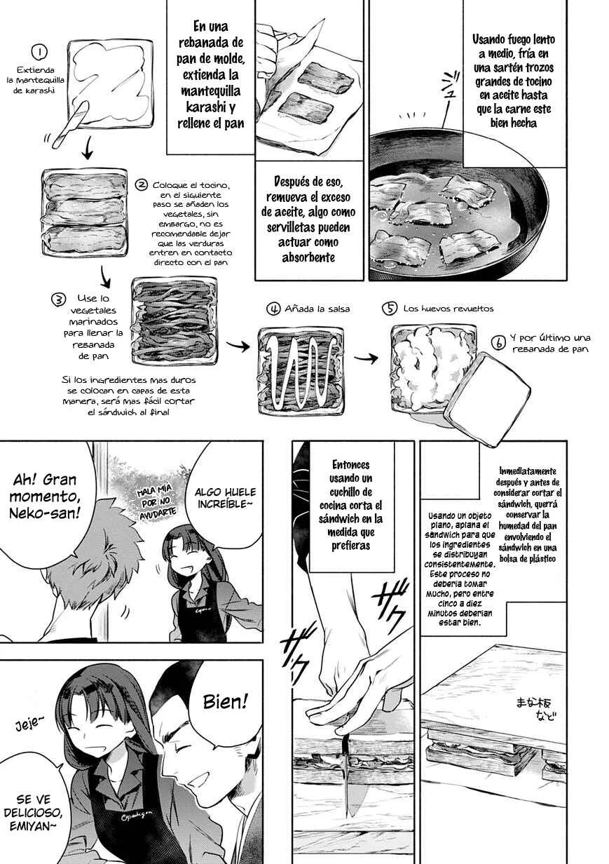 Emiya-san Chi no Kyou no Gohan Capítulo 4: Vegetales de primavera y sandwich de tocino  - Page 6