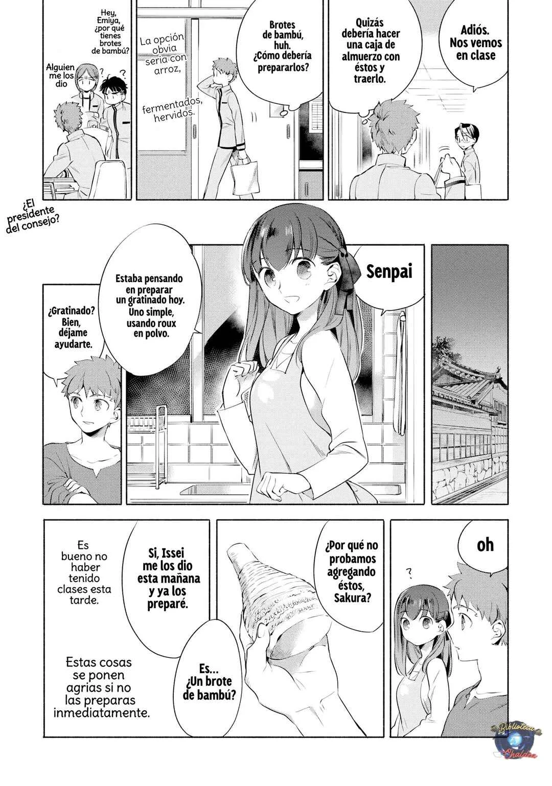 Emiya-san Chi no Kyou no Gohan Capítulo 5: Gratinado de brotes de bambú  - Page 5