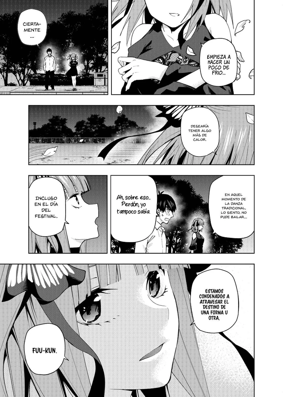 Gotoubun no Hanayome β Capítulo 4: Bajo el manto de hojas iluminadas por la luna. - Page 11