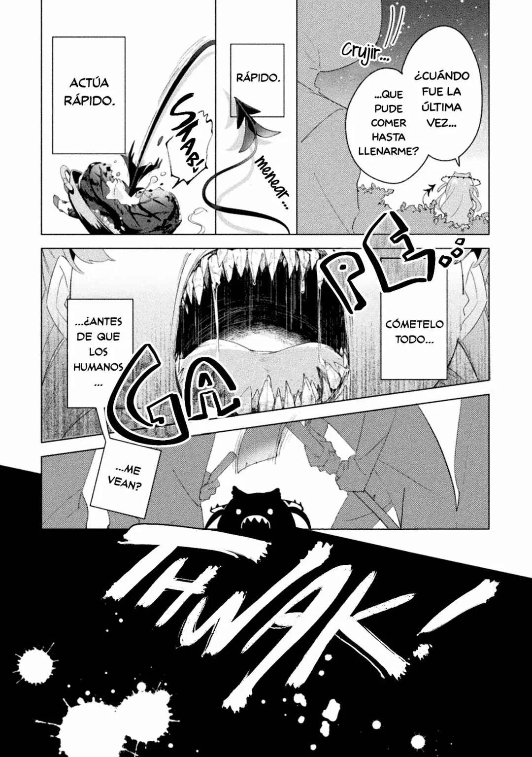 Harapeko Kopeko wa Niku to Sumu! Capítulo 1: Carne x Monstruo - Page 3