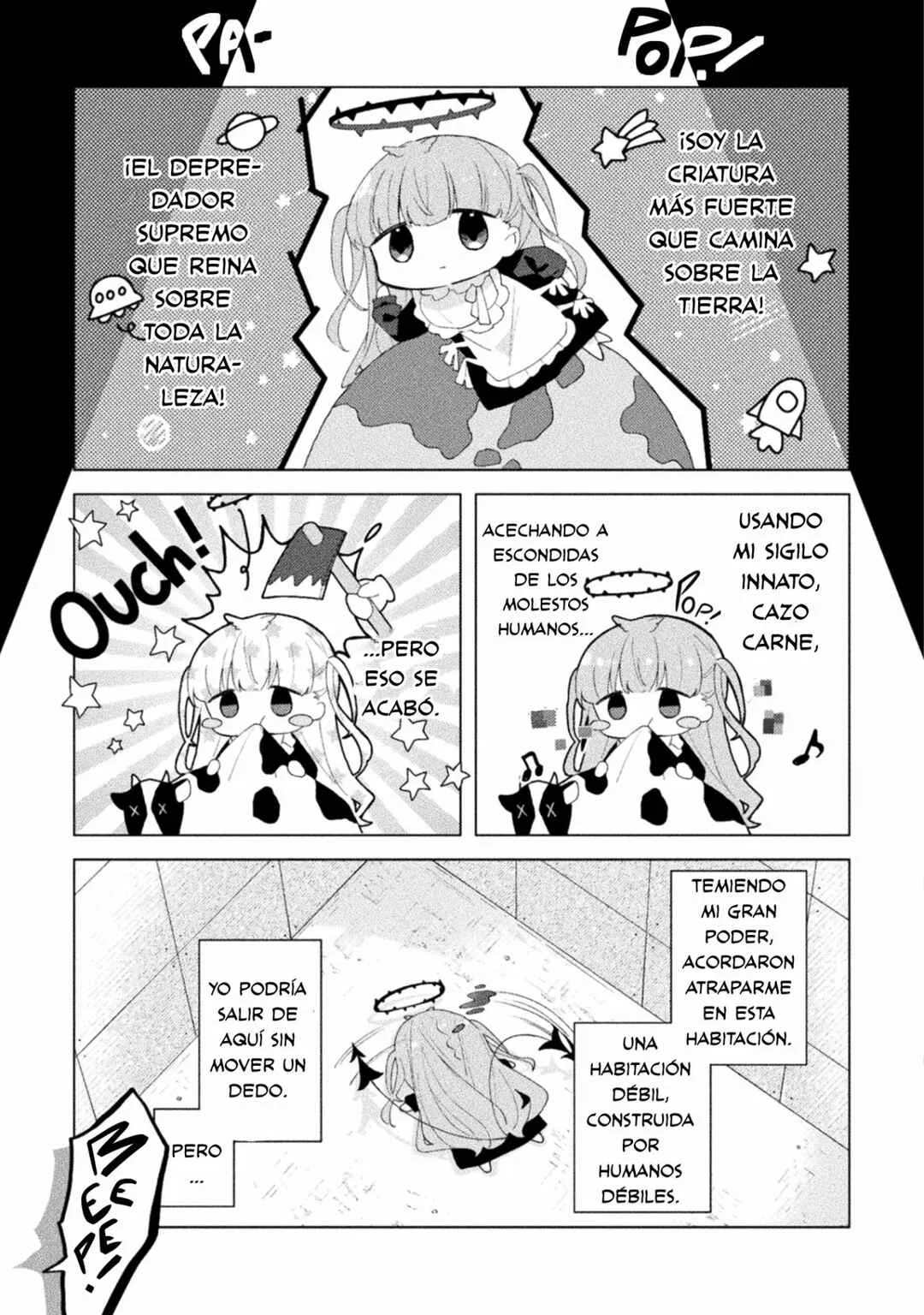 Harapeko Kopeko wa Niku to Sumu! Capítulo 2: Chillido x Monstruo - Page 2