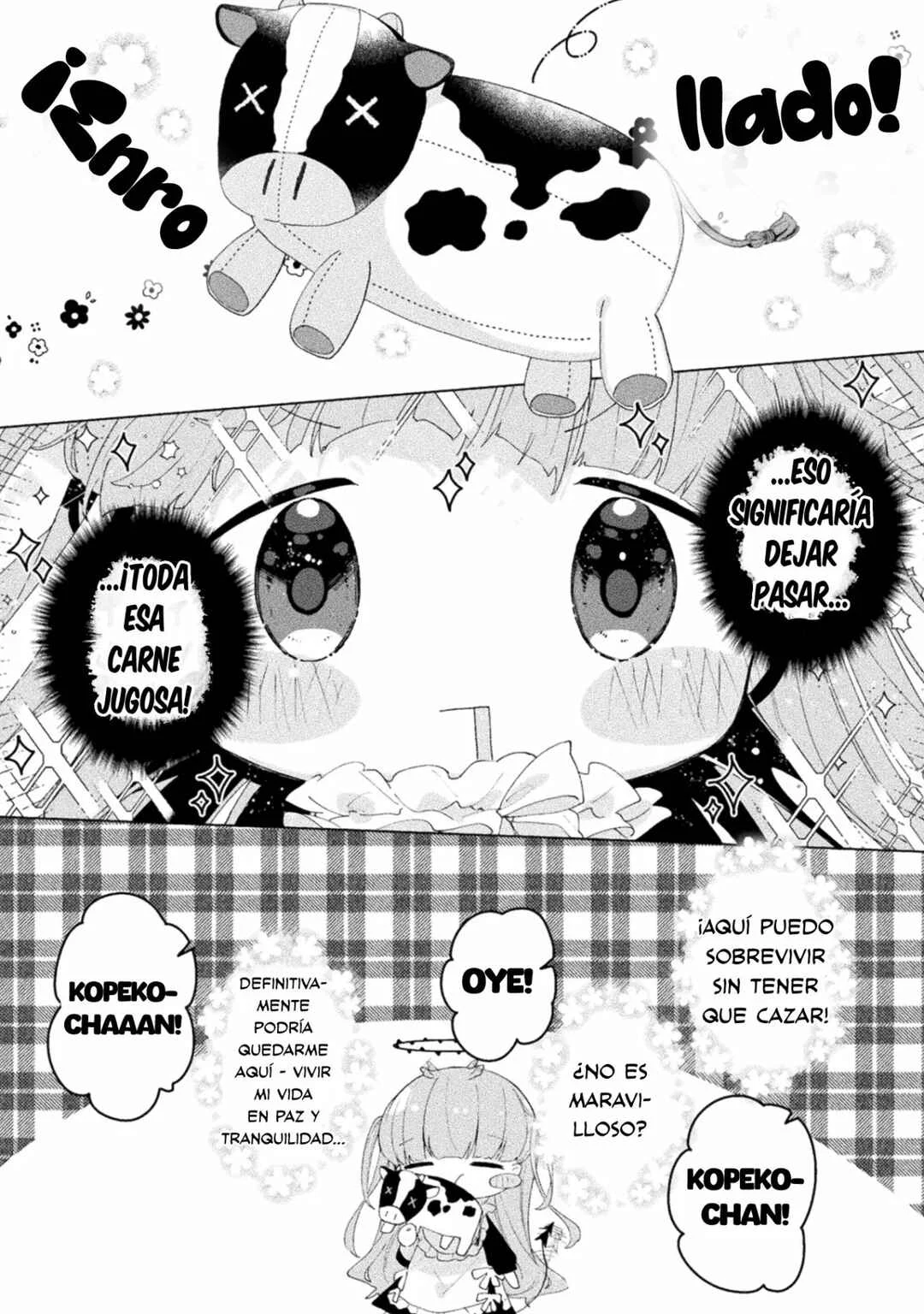 Harapeko Kopeko wa Niku to Sumu! Capítulo 2: Chillido x Monstruo - Page 3