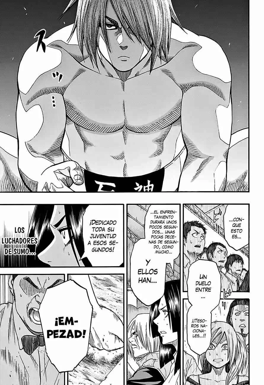 Hinomaru Sumo Capítulo 63: Onimaru Kunitsuna vs Mikazuki Munechika: Segunda rona 1 - Page 17