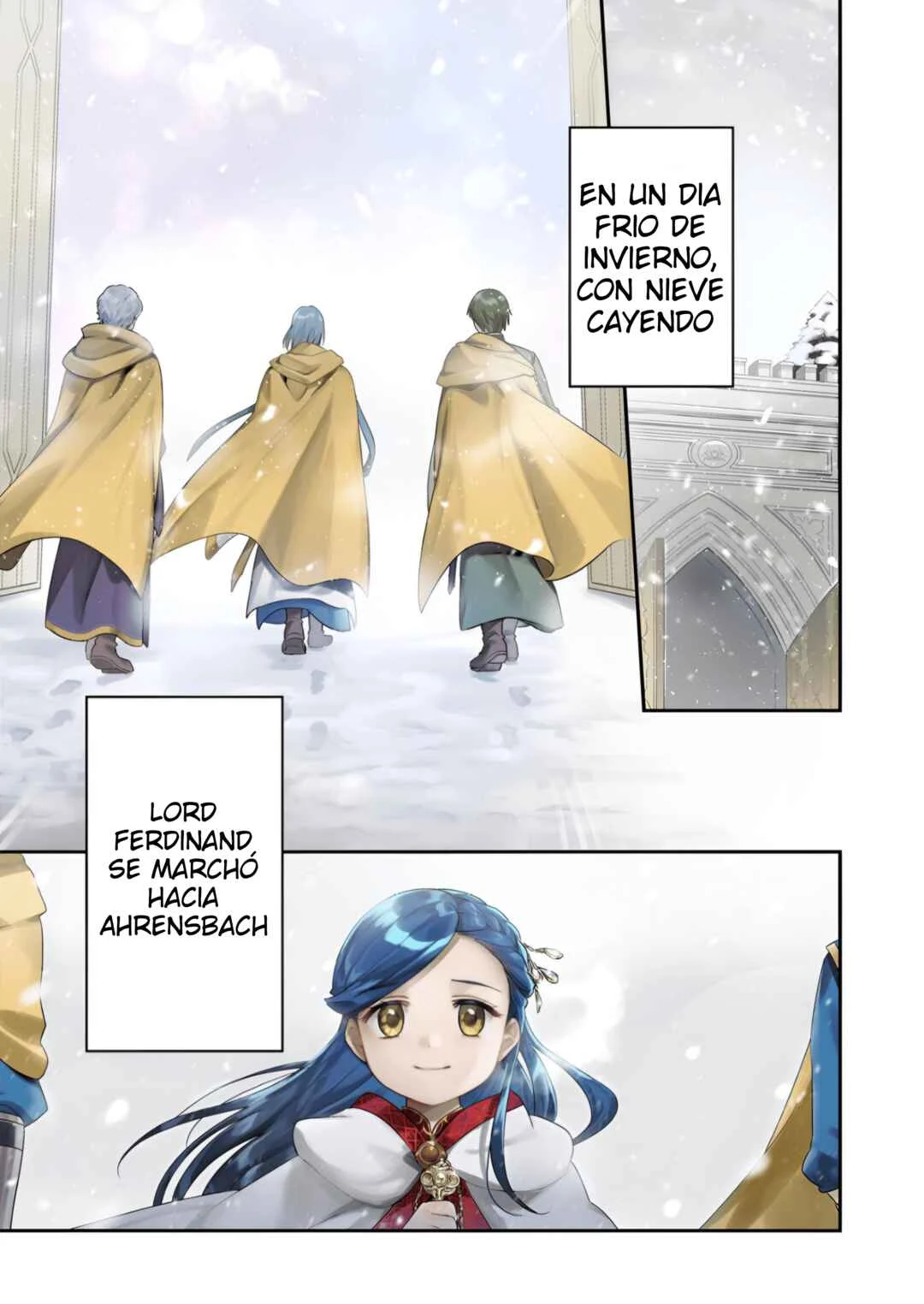 Honzuki no Gekokujou: Shisho ni Naru tame ni wa Shudan o Erandeiraremasen—Dai-5 Bu: Todaeta Chishiki o Tsunageyou! Capítulo 1: Avance - Page 1