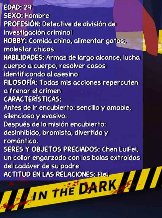 In the Dark Capítulo 0.1: Ficha de personajes - Page 3