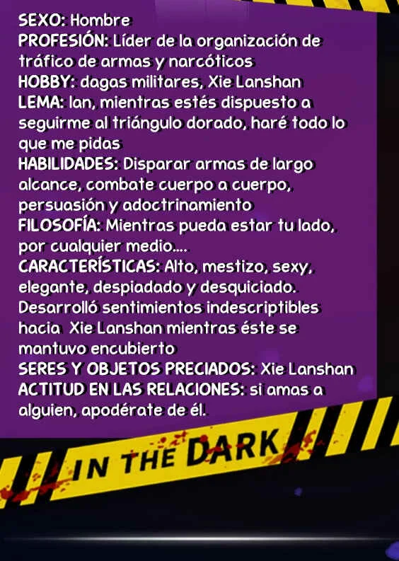 In the Dark Capítulo 0.1: Ficha de personajes - Page 7