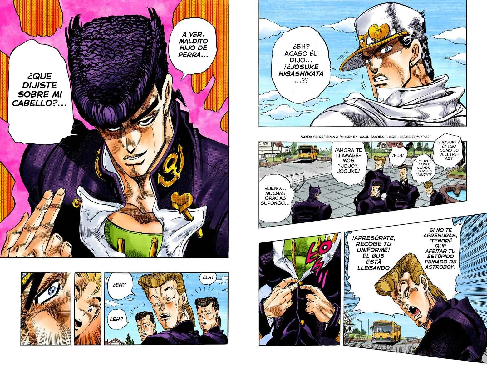 JoJo no Kimyou na Bouken: Part 4 - Diamond wa Kudakenai Color-ban Capítulo 1: ¡Jotaro Kujo conoce a Josuke Higashikata! Parte 1 - scans a color - Page 3