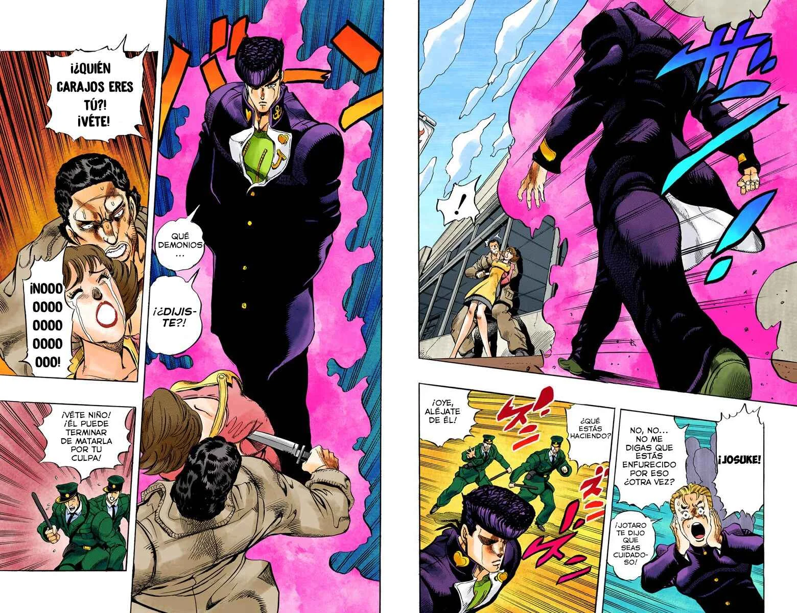 JoJo no Kimyou na Bouken: Part 4 - Diamond wa Kudakenai Color-ban Capítulo 3: ¡Jotaro Kujo conoce a Josuke Higashikata! Parte 3 - scans a color - Page 3