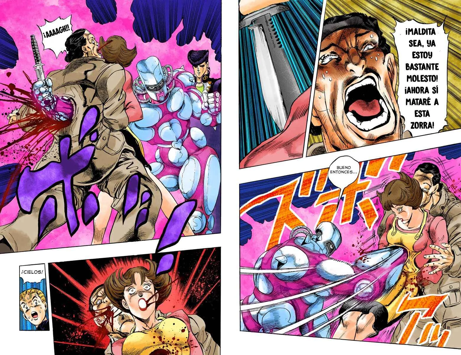 JoJo no Kimyou na Bouken: Part 4 - Diamond wa Kudakenai Color-ban Capítulo 3: ¡Jotaro Kujo conoce a Josuke Higashikata! Parte 3 - scans a color - Page 4